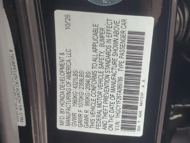 New 2026 Crystal Black Pearl Honda LX image 23