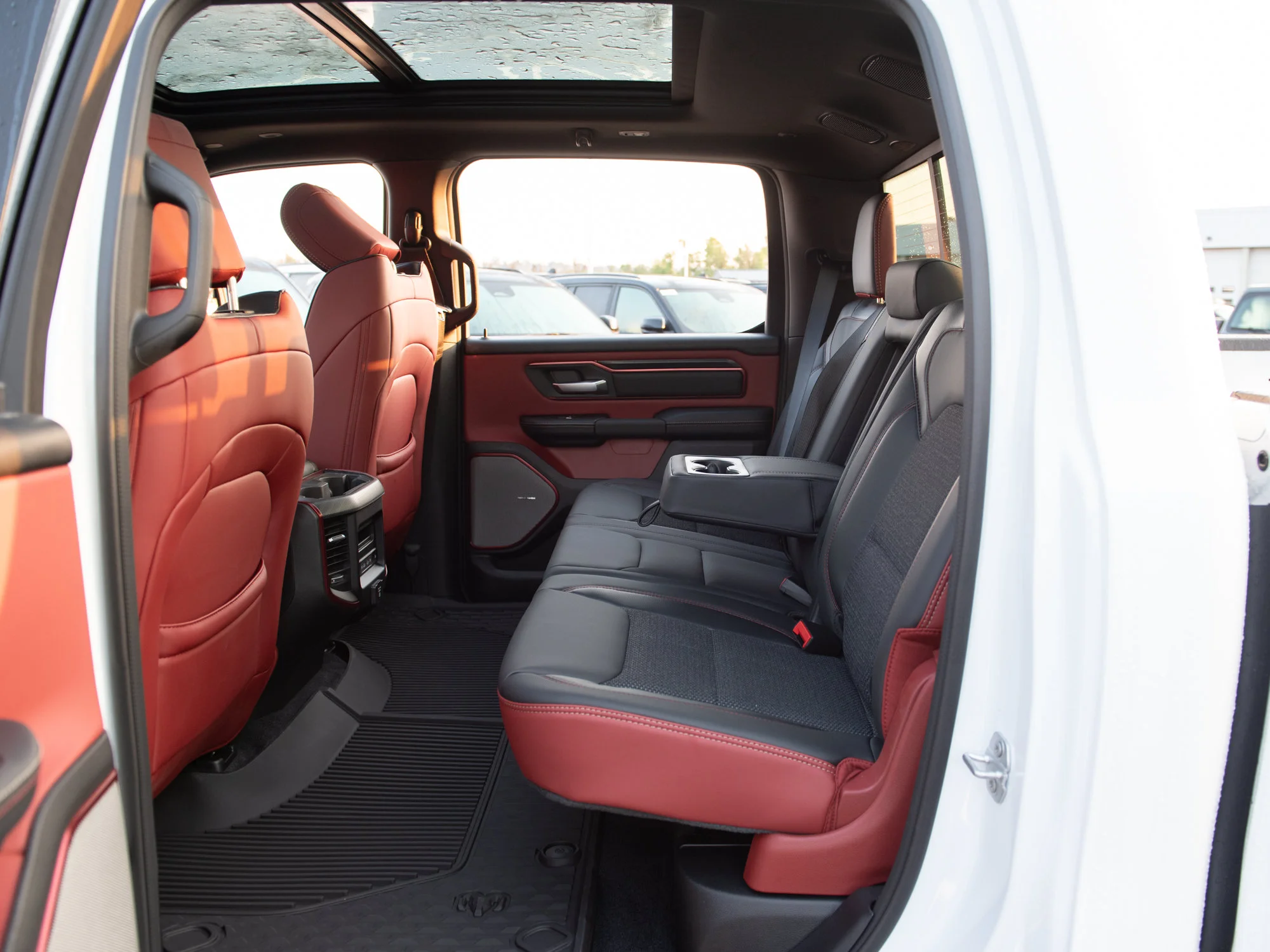New 2026 White RAM Rebel* Crew Cab 4x4, 33 Inch A/T Tires, Sunroof, Passenger Screen image 28