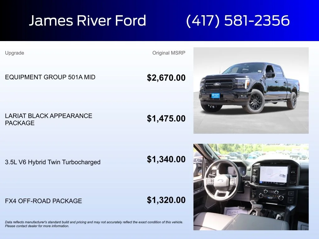 New 2026 Agate Black Metallic Ford Lariat® image 5