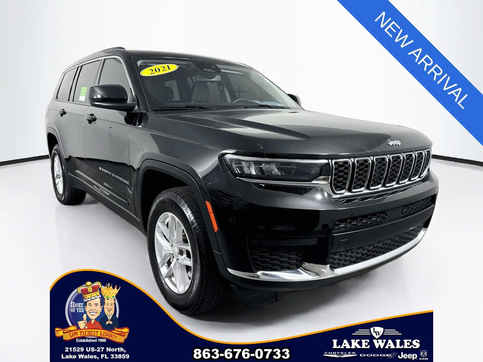 Certified Used 2021 Black Jeep Laredo image 1