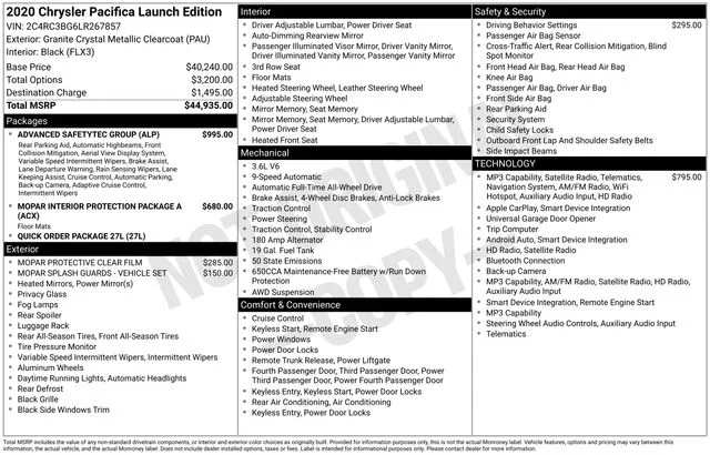Used 2020 Gray Chrysler Launch Edition image 37