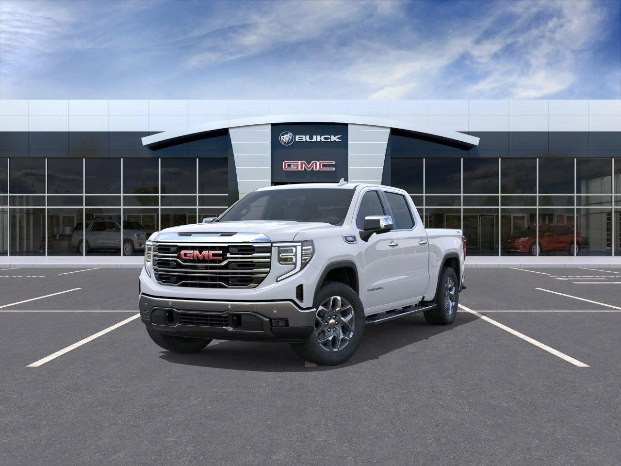 New 2026 Glacier White Tricoat GMC SLT image 8