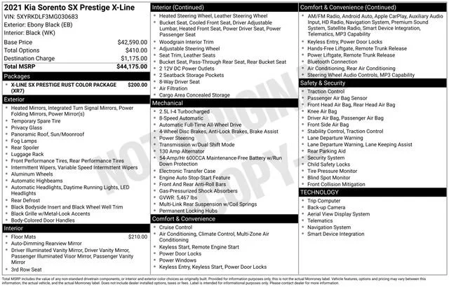 Used 2021 Ebony Black Kia SX Prestige X-Line image 13