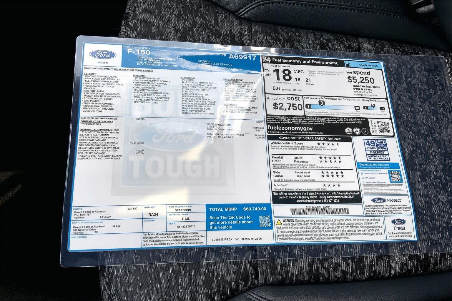 New 2026 Agate Black Metallic Ford Tremor® image 20