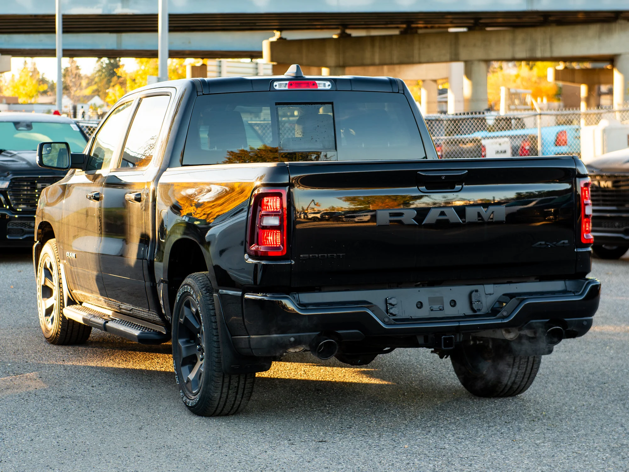 New 2026 Black RAM Sport* Crew Cab 4x4, Heated Seats/Steering Wheel, Nav, 3.92 Rear Axle, Running Boards image 3