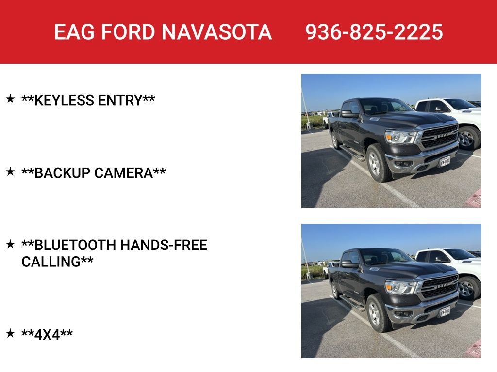Used 2022 Granite Crystal Clearcoat Metallic Ram Big Horn/Lone Star image 2