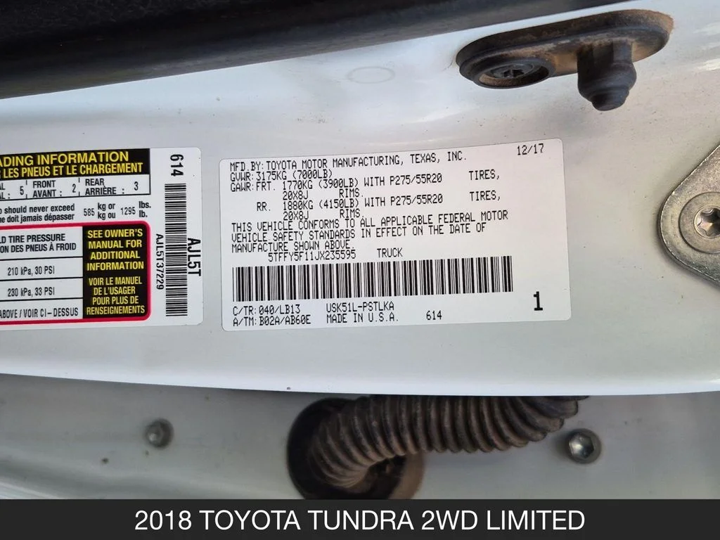 Used 2018 White Toyota Limited image 25