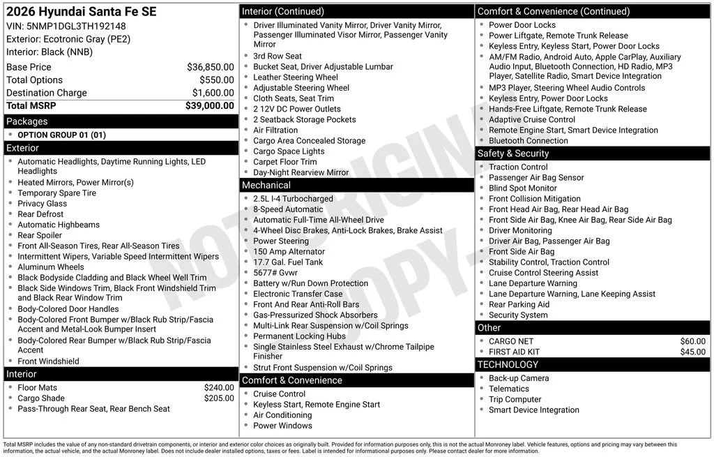 Used 2026 Gray Hyundai SE image 6