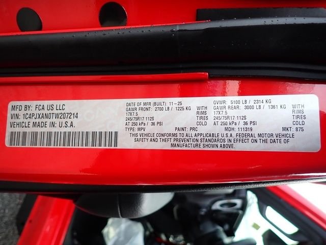 New 2026 Firecracker Red Clear-Coat Exterior Paint Jeep Sport S image 16