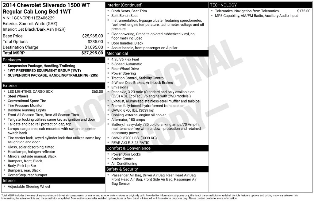 Used 2014 White Chevrolet Work Truck image 3