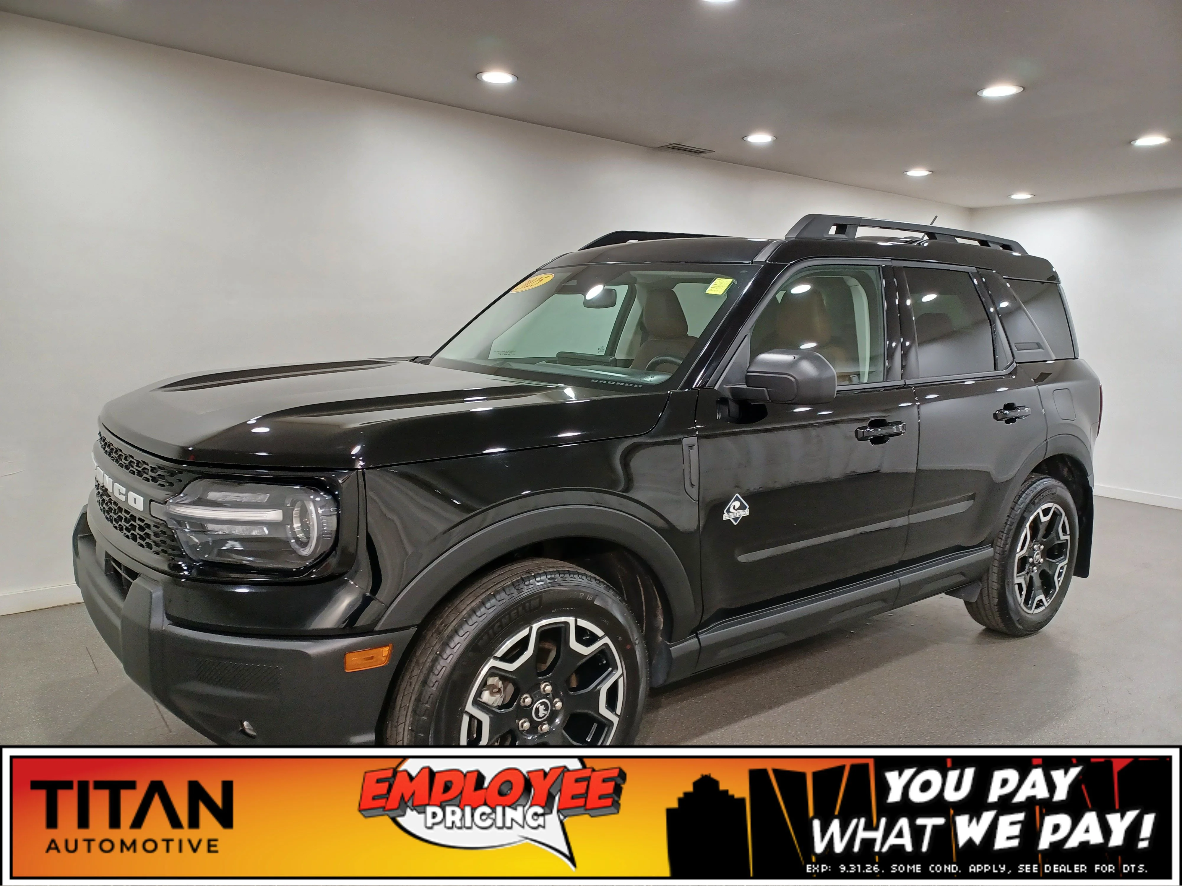 Certified Used 2025 Shadow Black Ford Outer Banks 4x4*Adaptive Cruise | Remote Start | Htd Leather | Htd Wheel | Lane Keep Assist image 1