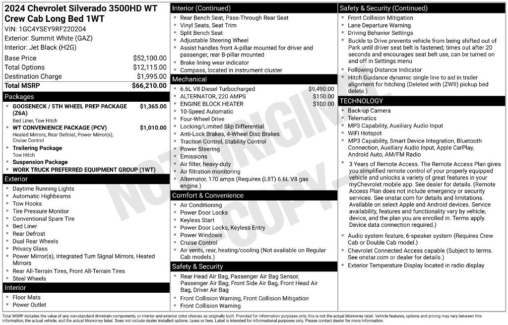 Used 2024 White Chevrolet Work Truck image 29