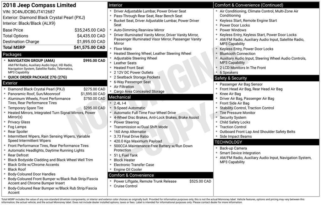 Used 2018 Black Jeep Limited image 9