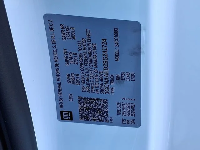New 2025 White Chevrolet WT image 20