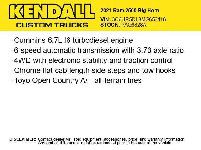 Used 2021 White Ram Big Horn image 2