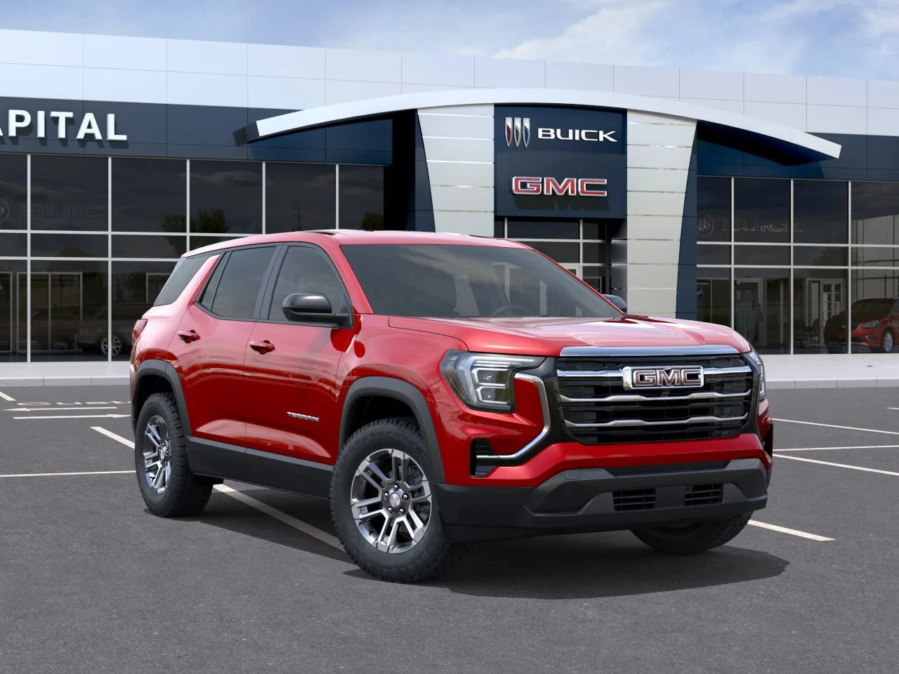 New 2027 Volcanic Red Tintcoat GMC AWD Elevation image 7