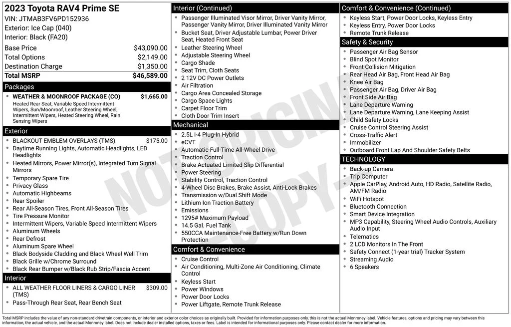 Used 2023 White Toyota SE image 2