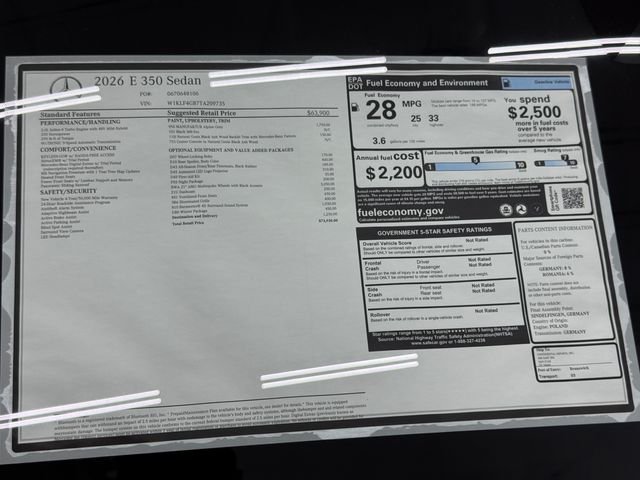 2026 Mercedes-Benz E-Class E350 - Photo 53