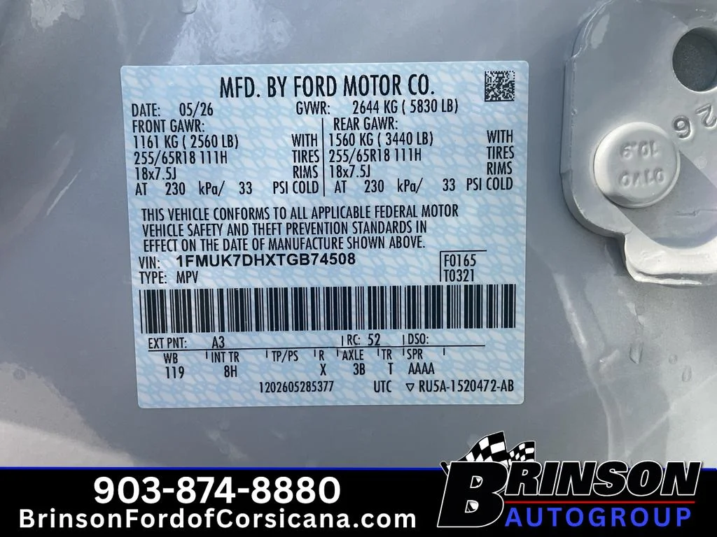 New 2026 Space White Metallic Ford Active w/200A Pkg image 18