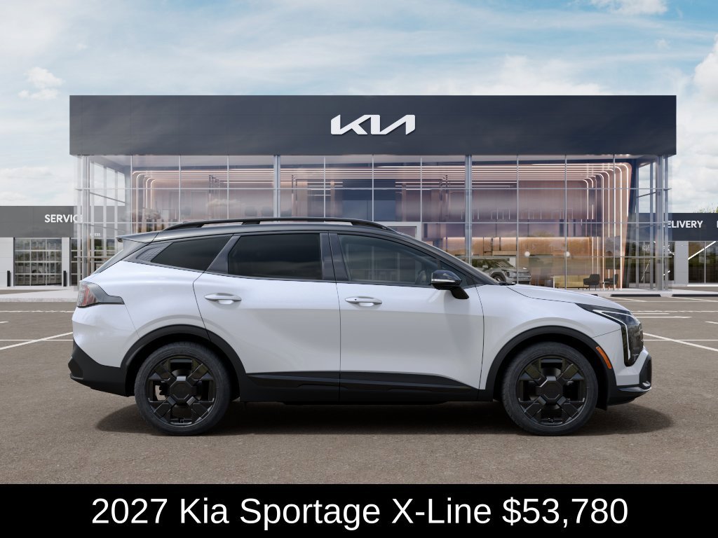 New 2027 Glacial White Pearl/Ebony Black Roof Kia X-Line image 8