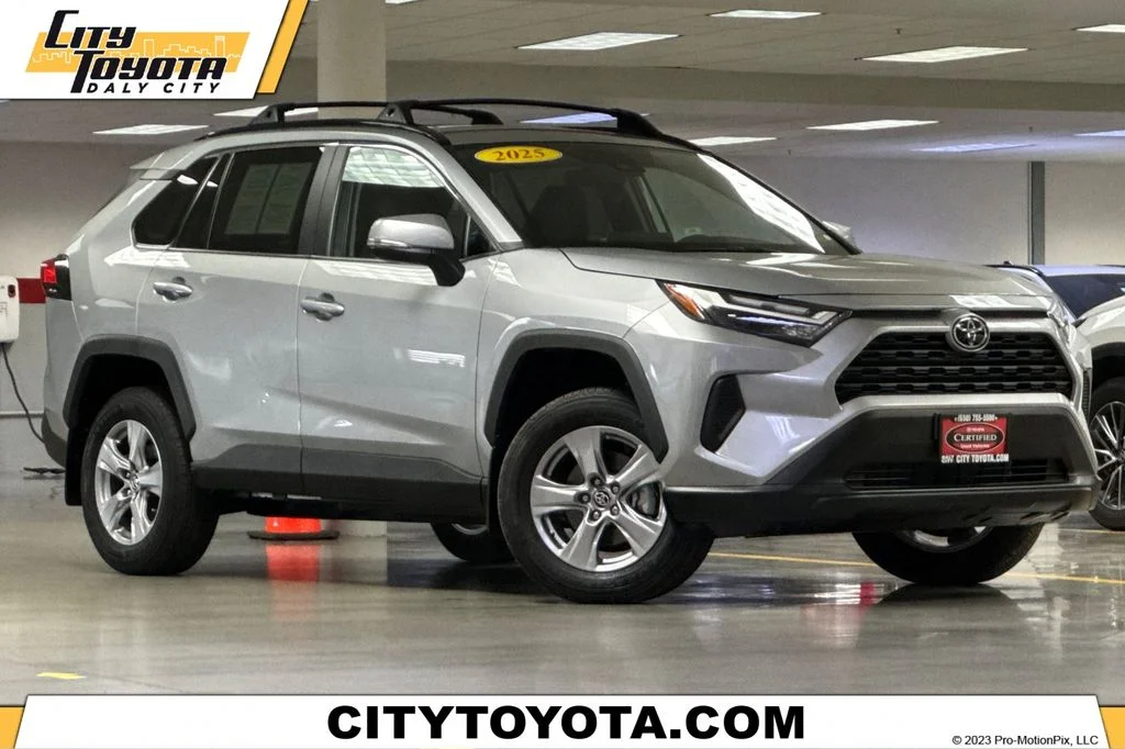 Certified Used 2025 Silver Toyota XLE image 1
