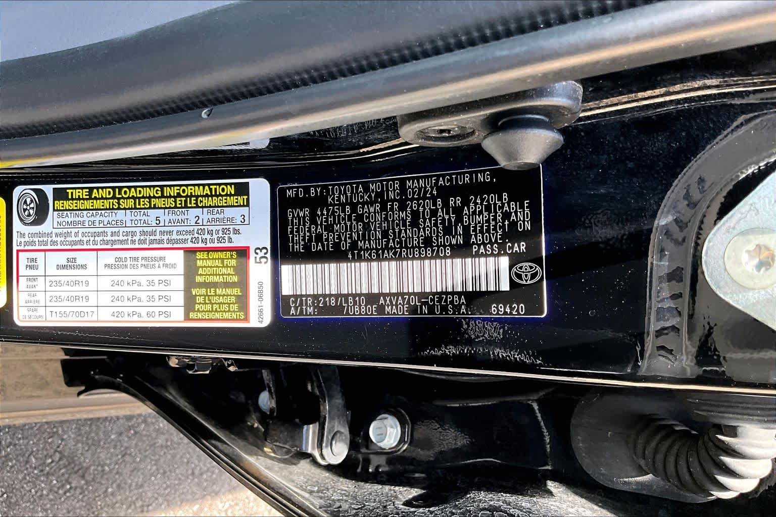Used 2024 Midnight Black Metallic Toyota XSE image 34