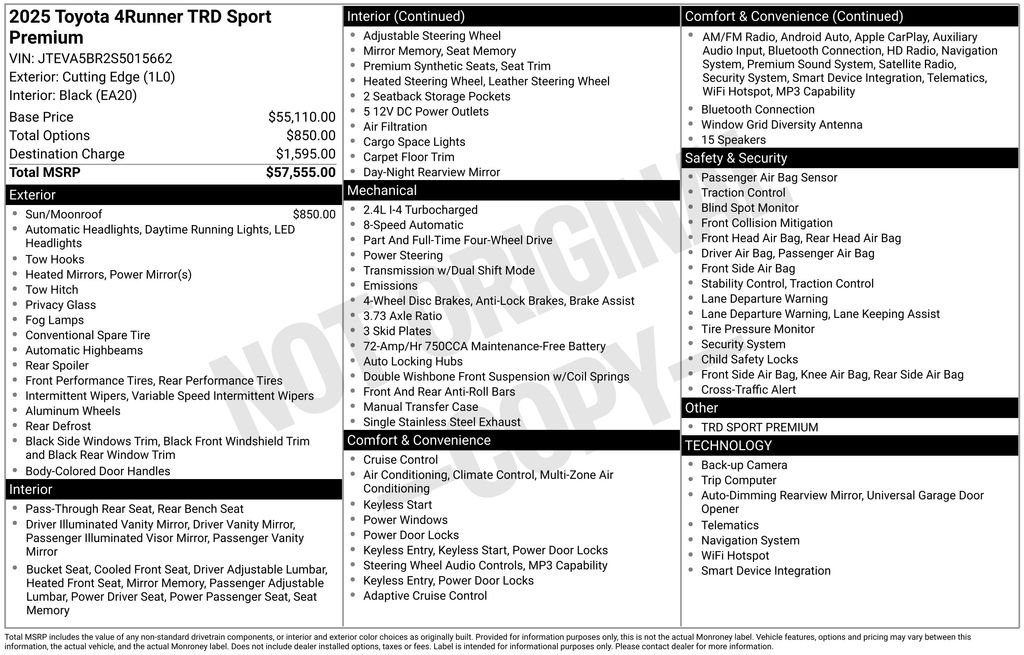 Used 2025 Cutting Edge Toyota TRD Sport Premium image 6