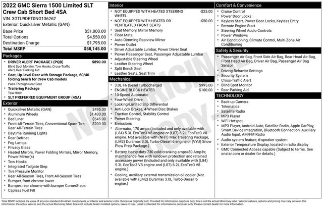 Used 2022 Quicksilver Metallic GMC SLT image 20
