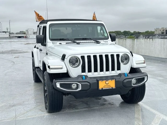 Certified Used 2023 White Jeep Sahara 4xe image 2