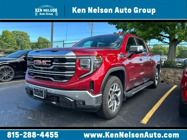 Used 2023 Volcanic Red GMC SLT image 1