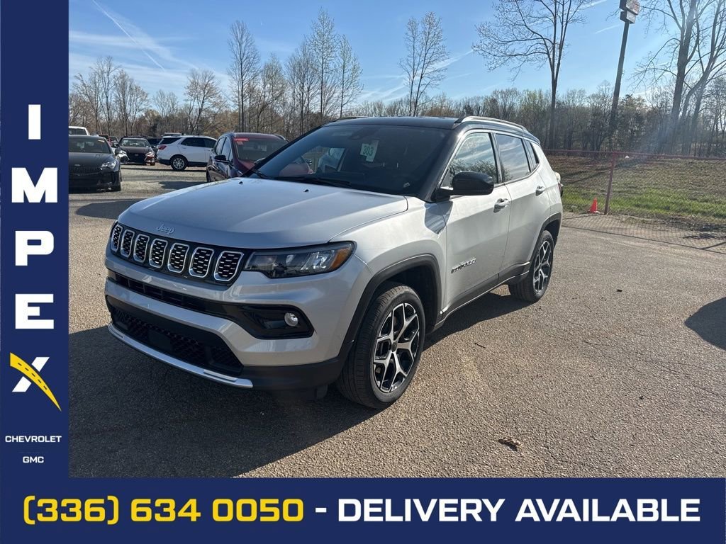 Silver 2025 Jeep Compass Limited 4WD SUV / Crossover Four-Wheel Drive