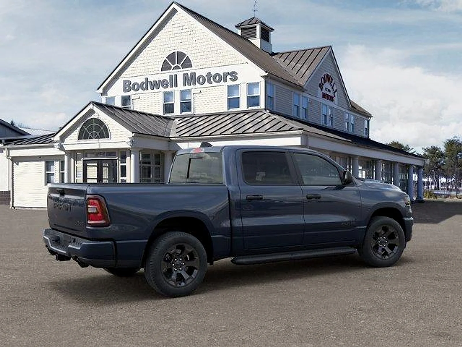 New 2026 Forged Blue Metallic Exterior Paint RAM Express Crew Cab 4x4 5