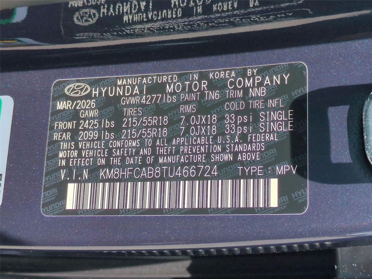 New 2026 Denim Blue Pearl Hyundai SEL Sport AWD image 36