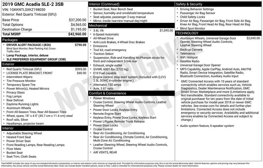 Used 2019 Red GMC SLE-2 image 6