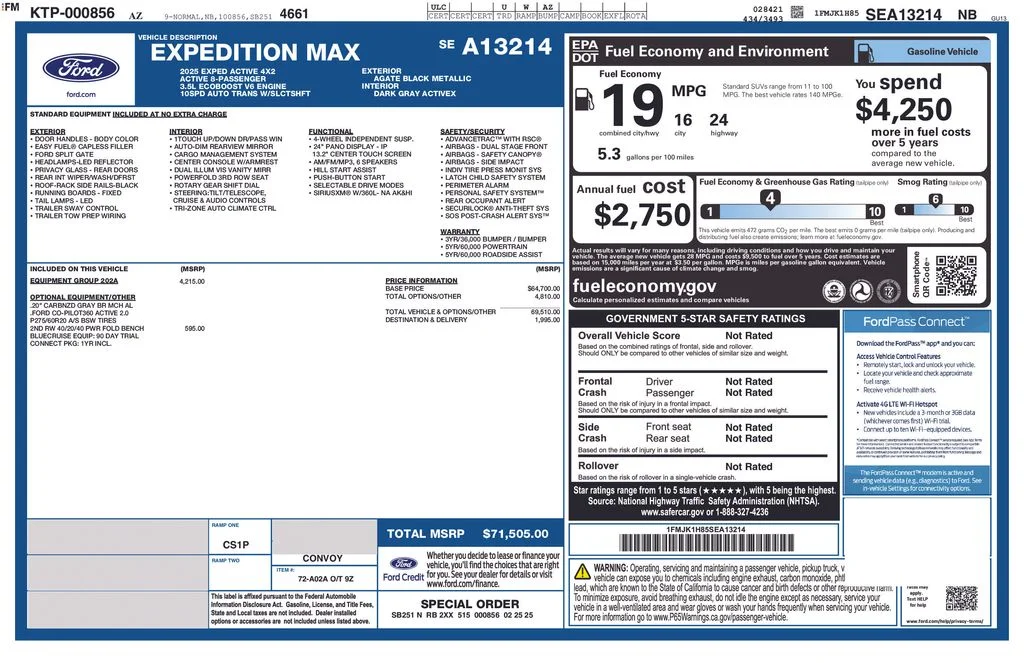 Certified Used 2025 Agate Black Metallic Ford Active image 6