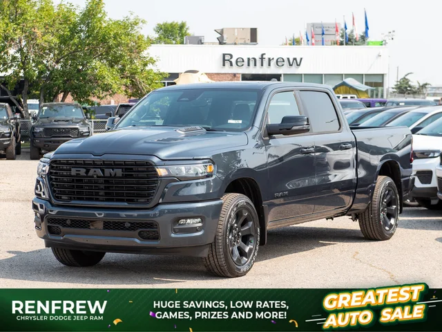 2026 RAM 1500 Sport* Crew Cab 4x4, Panoramic Sunroof, Heated Seats, Alpine Audio