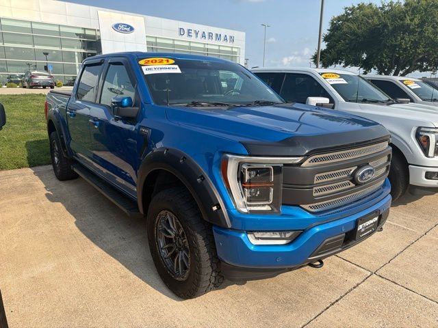 Used 2021 Blue Ford Lariat image 1