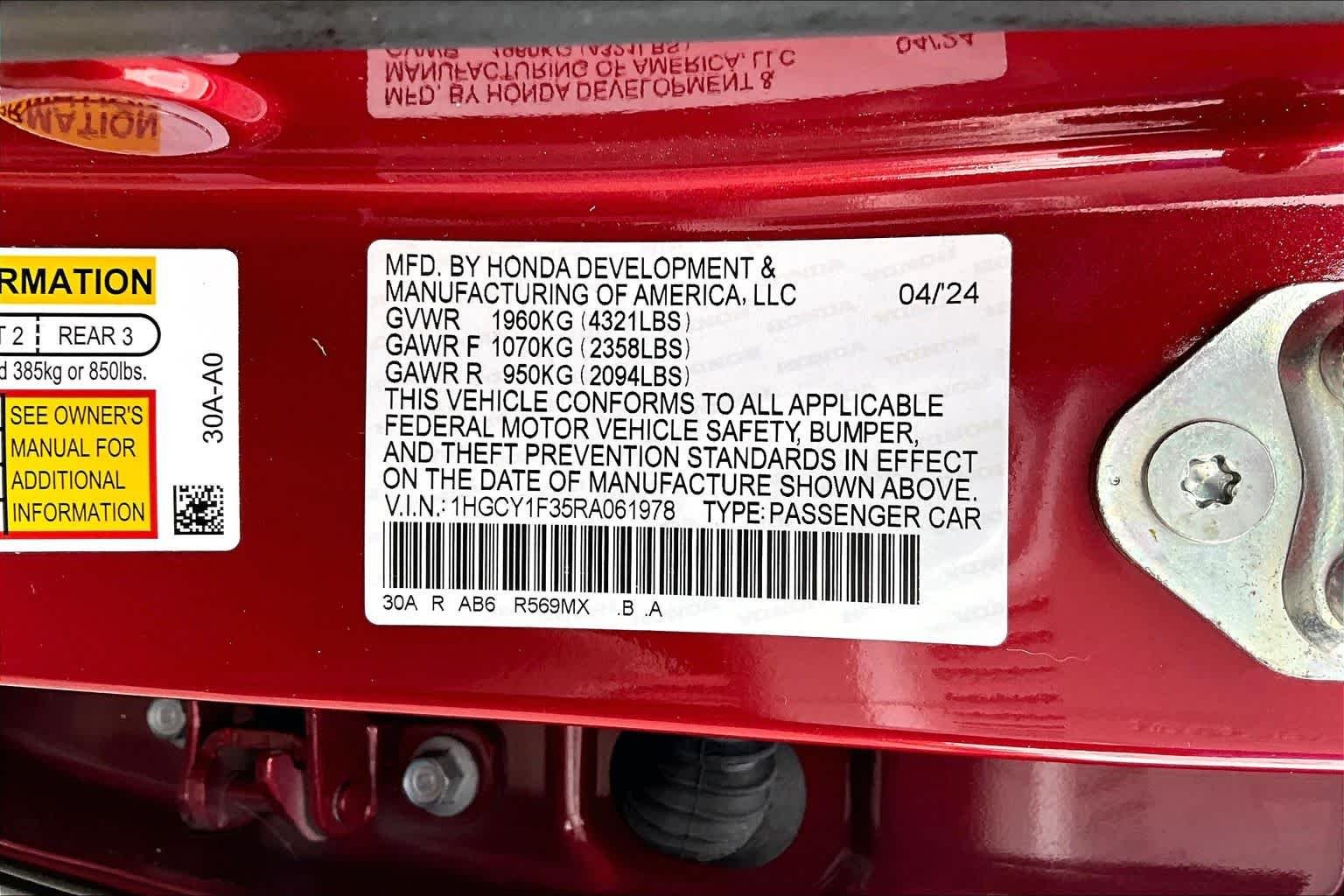 2024 Honda Accord EX - Photo 33
