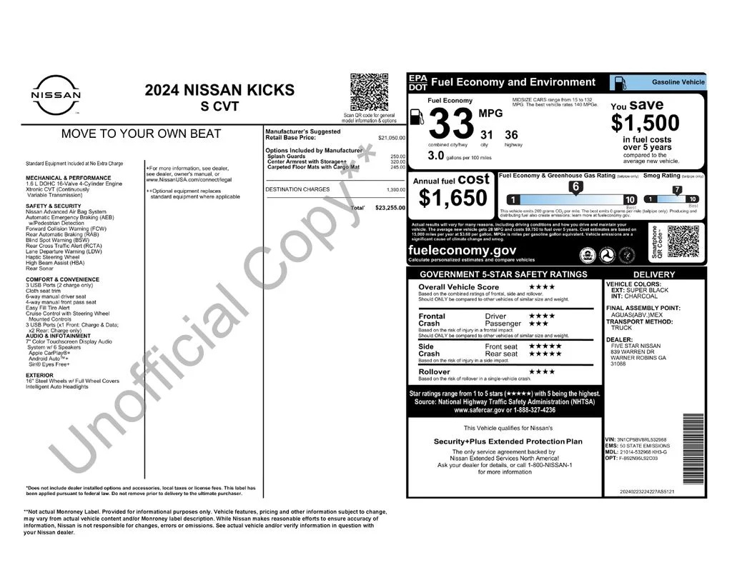 Used 2024 Black Nissan S image 13