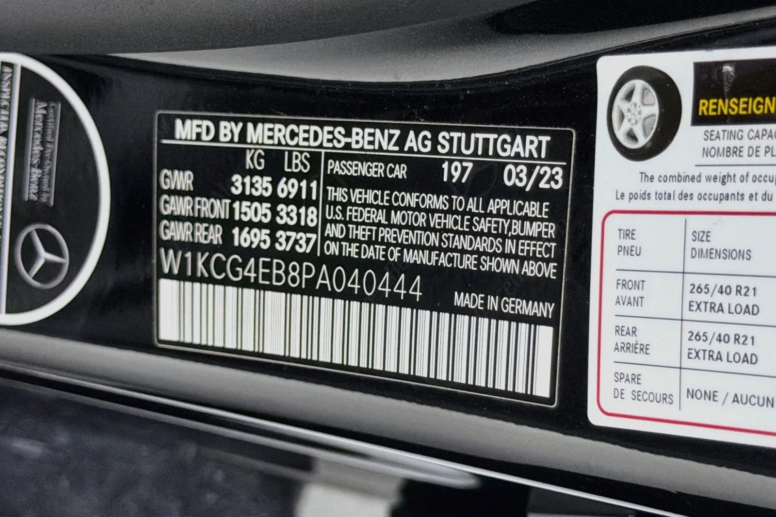 Certified Used 2023 Obsidian Black Metallic Mercedes-Benz 580 image 24