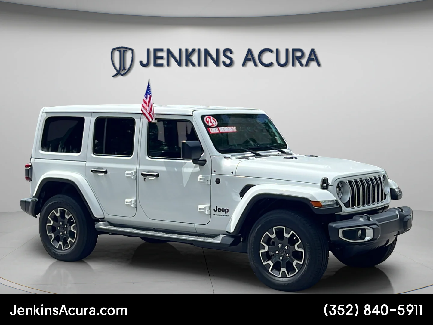 Used 2026 Bright White Clearcoat Jeep Sahara image 1