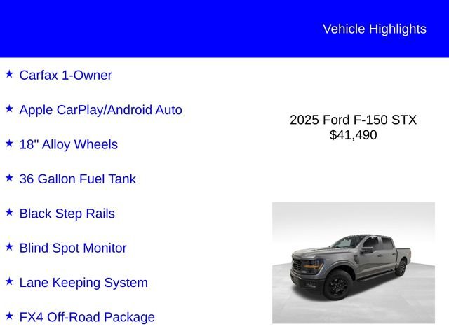 Certified Used 2025 Carbonized Gray Metallic Ford STX image 3