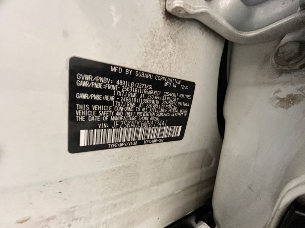 Used 2021 White Subaru Base image 20