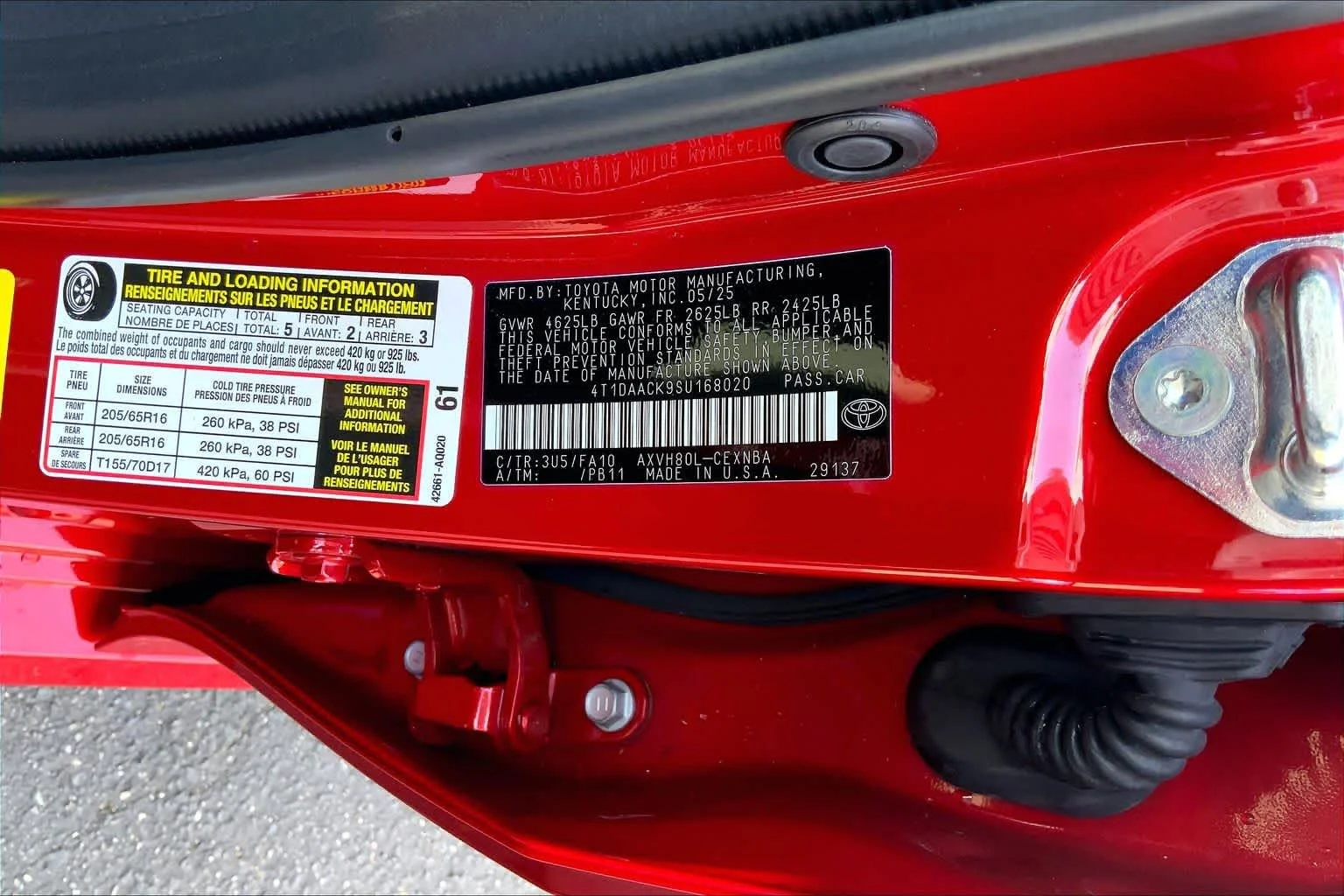 Certified Used 2025 Supersonic Red Toyota LE image 34
