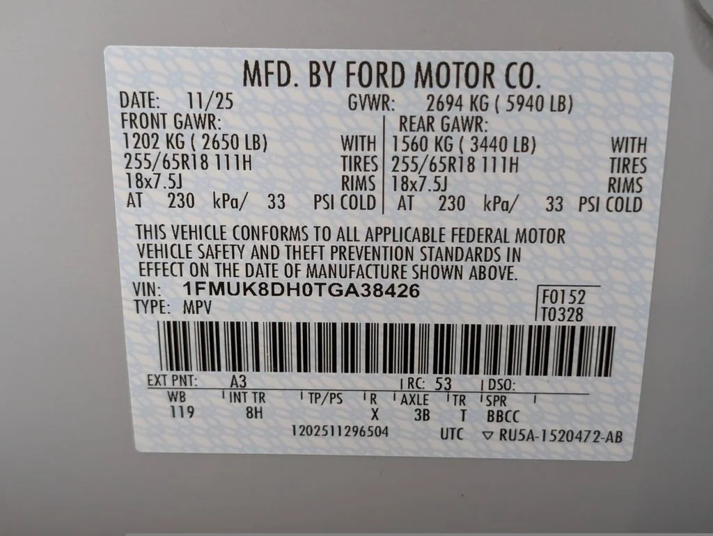 New 2026 Space White Metallic Ford Active image 25