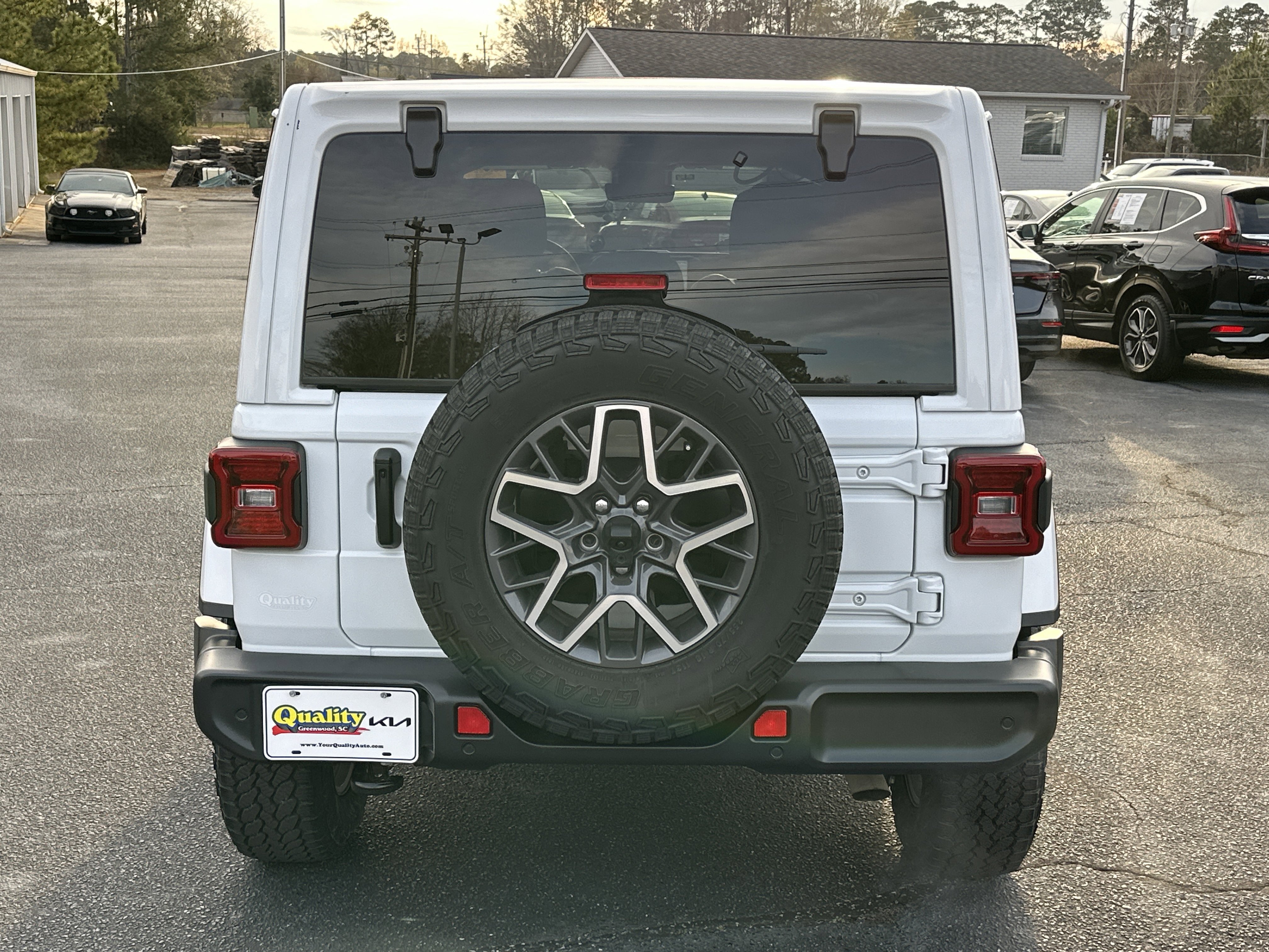 Used 2024 Bright White Clearcoat Jeep Sahara image 7