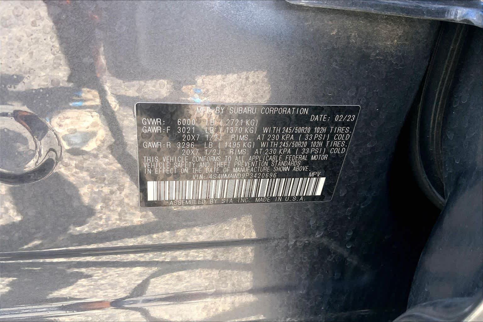 Used 2023 Magnetite Gray Metallic Subaru Touring image 30