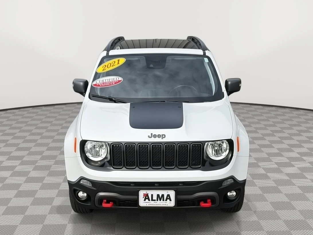 Certified Used 2021 Alpine White Clearcoat Jeep Trailhawk image 10