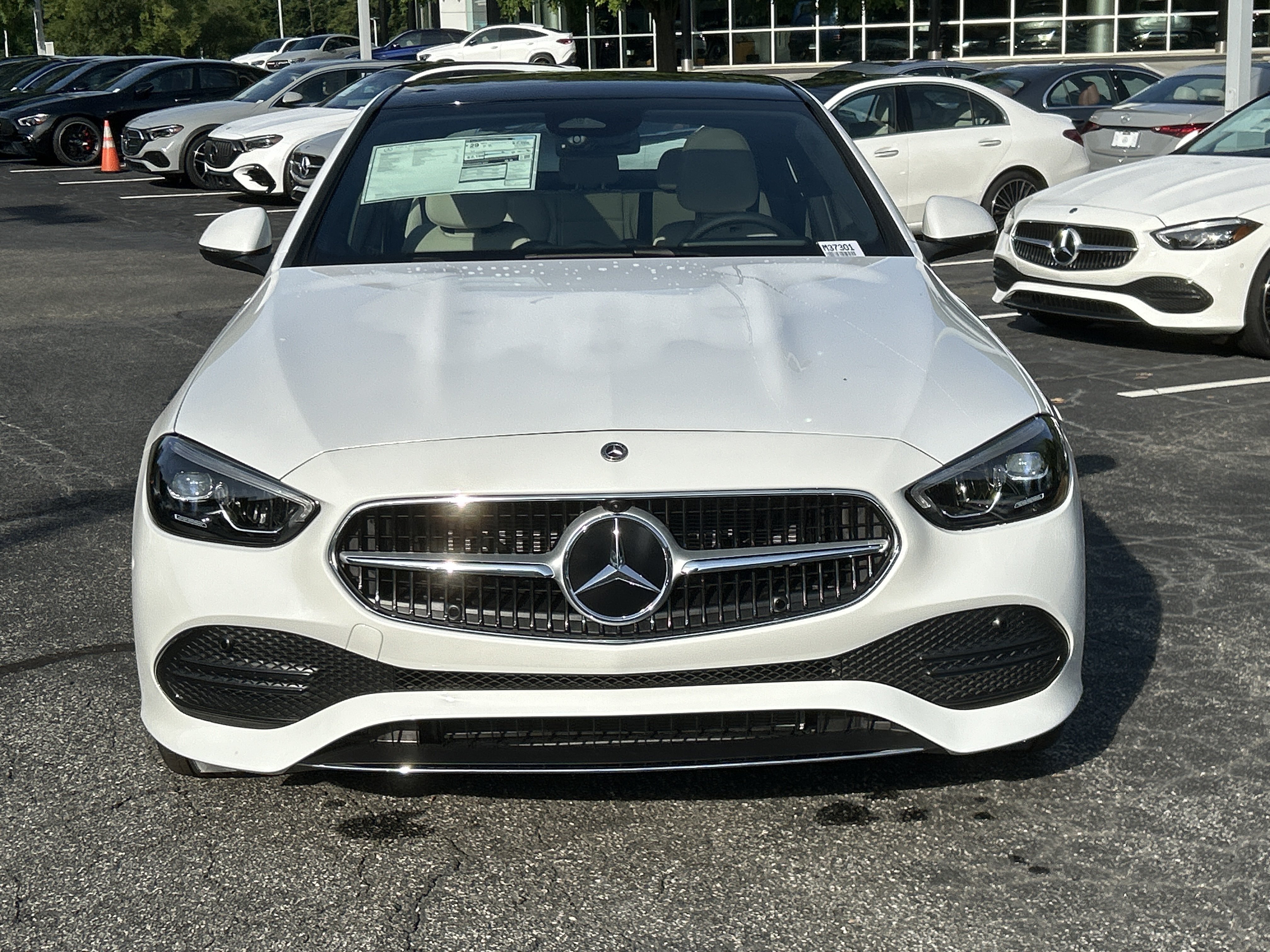 New 2026 MANUFAKTUR Moonlight White Metallic Mercedes-Benz C 300 Sedan image 3