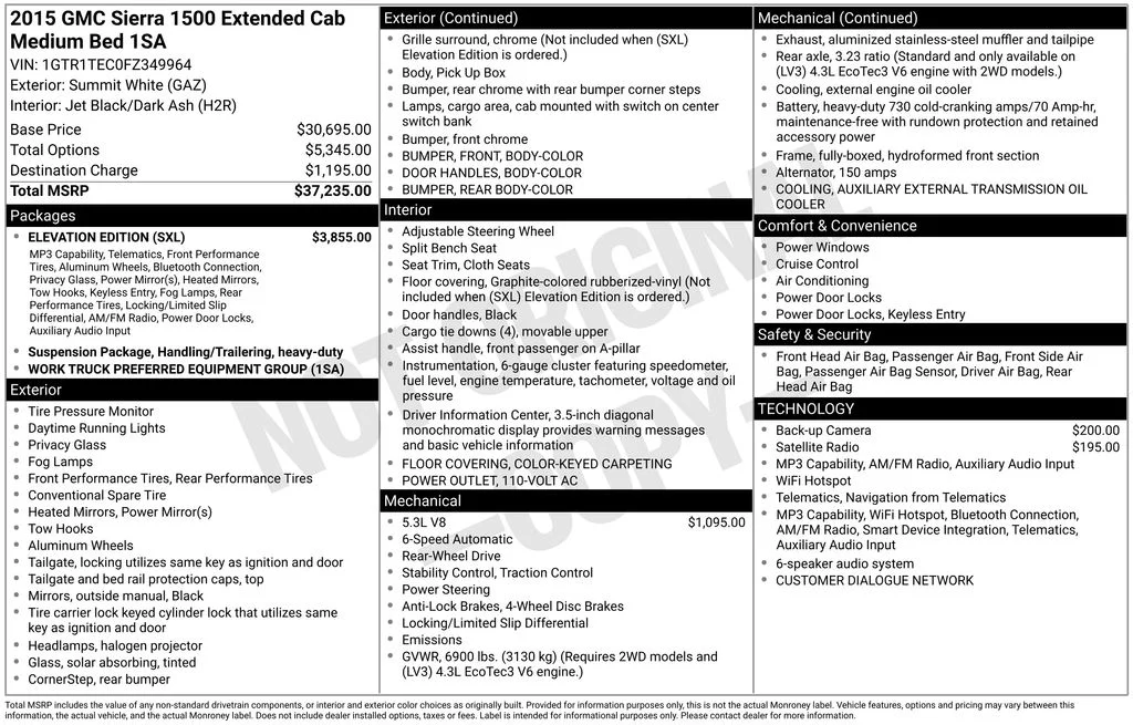 Used 2015 White GMC Base image 6
